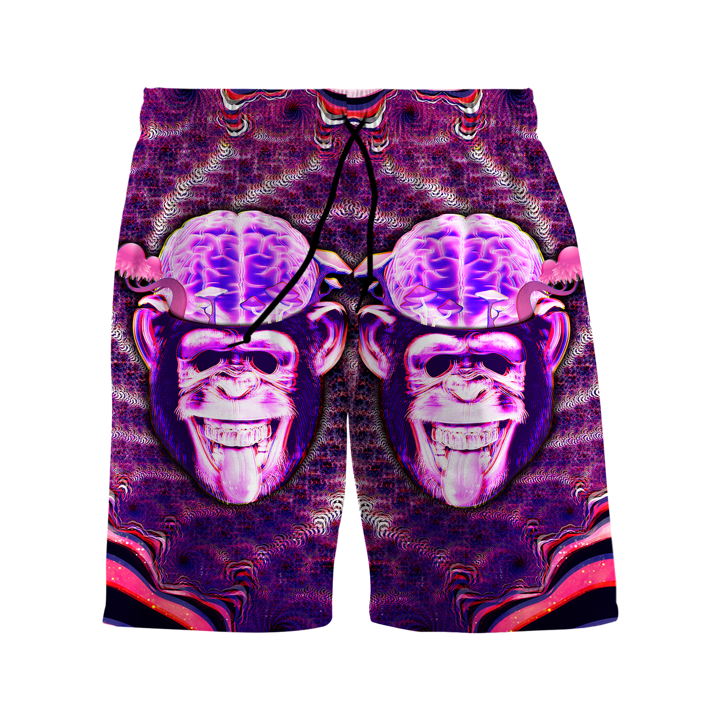 Ston~ Ape Brain All Over Print Men's Shorts