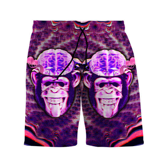 Ston~ Ape Brain All Over Print Men's Shorts