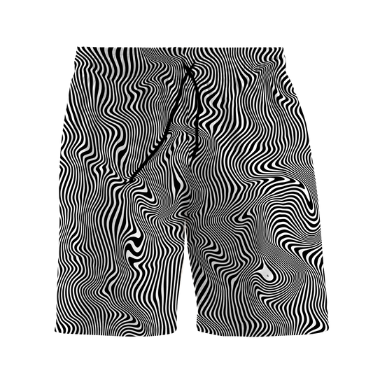 Trippy Wave All Over Print Men's Shorts