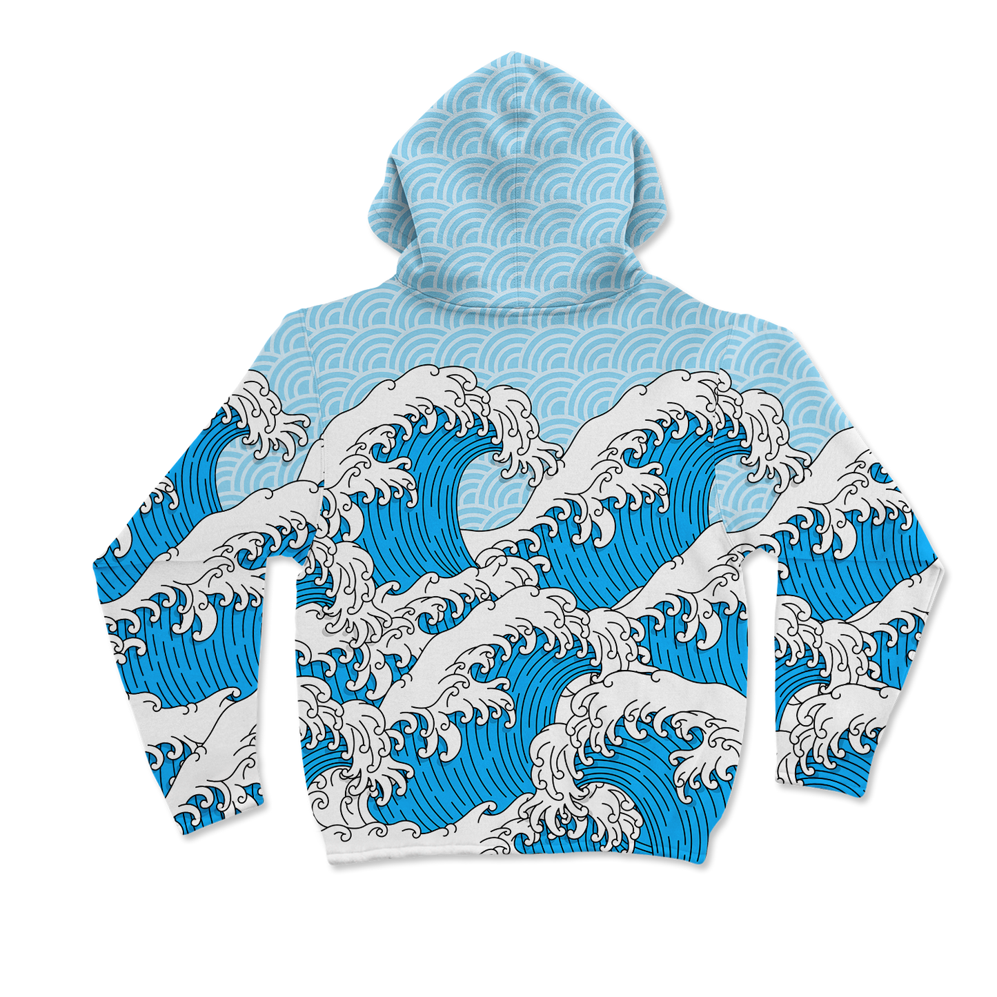 Retro Waves All Over Print Mask Hoodie