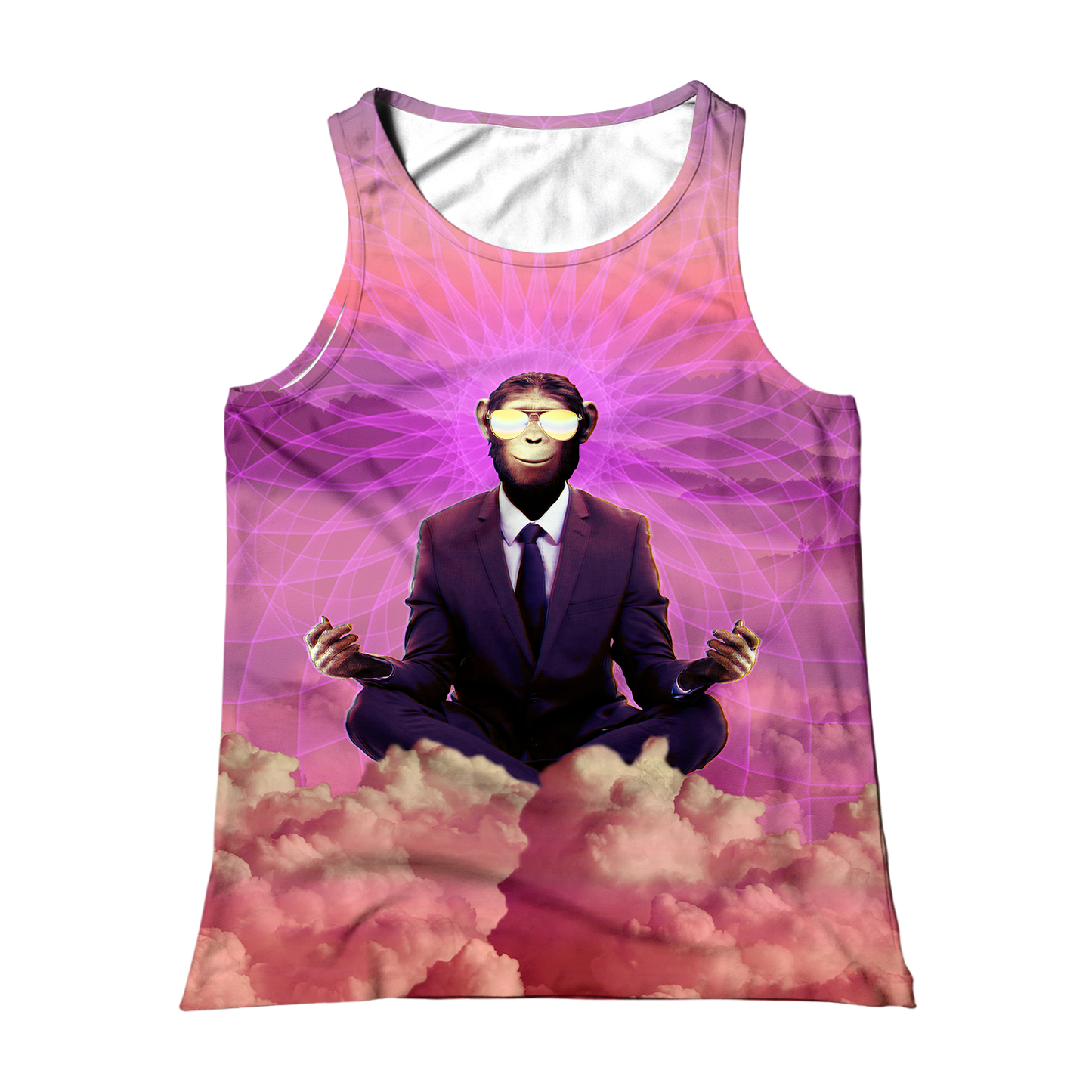 Meditating Ape All Over Print Unisex Tank Top