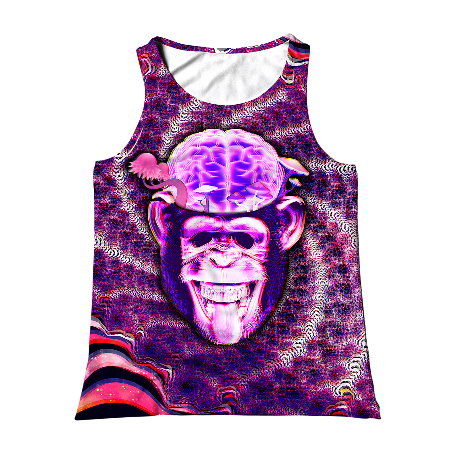 Ston~ Ape Brain All Over Print Unisex Tank Top