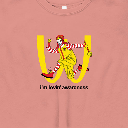 I'm Lovin' Awareness Graphic Crop Sweatshirt