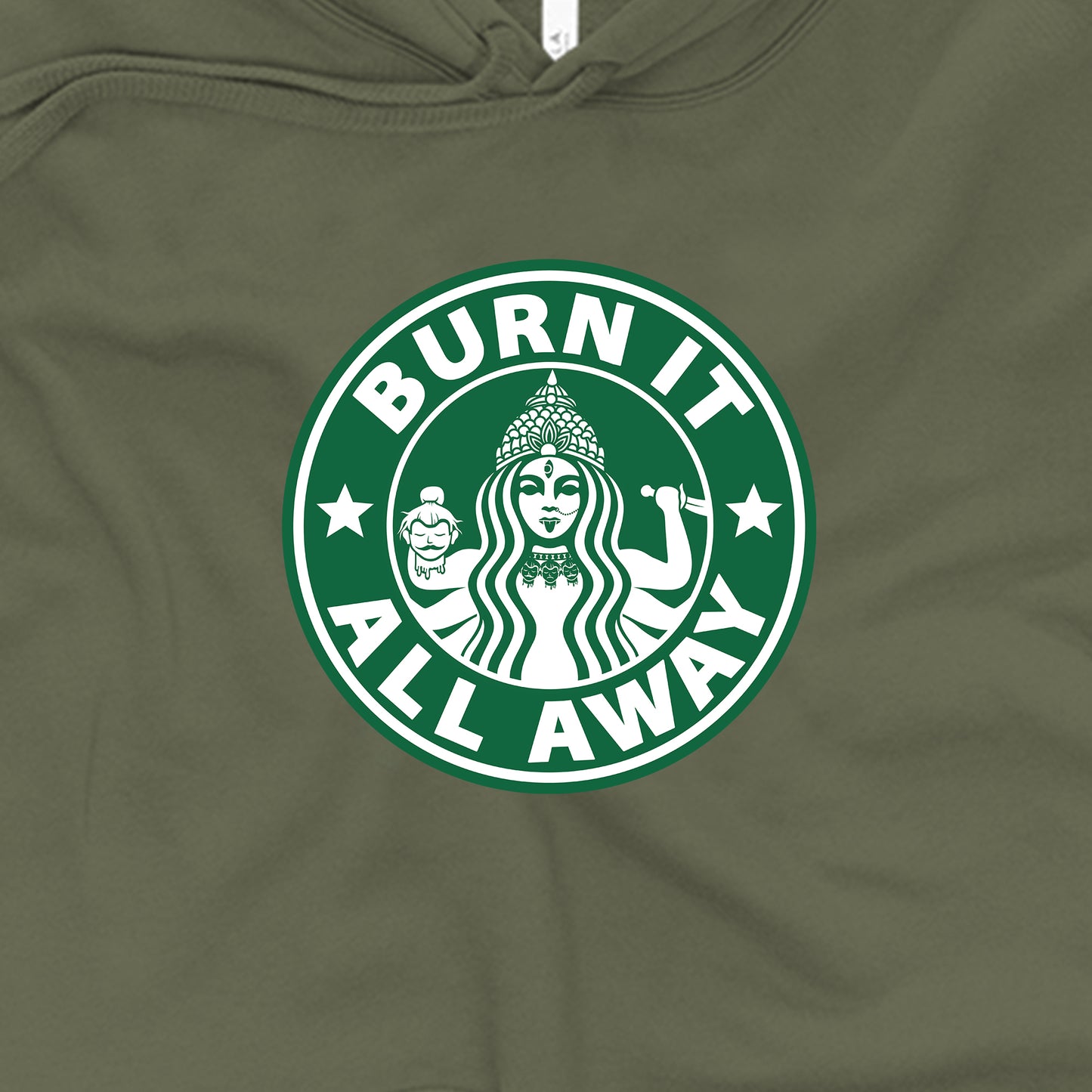 Burn It All Away Graphic Crop Hoodie