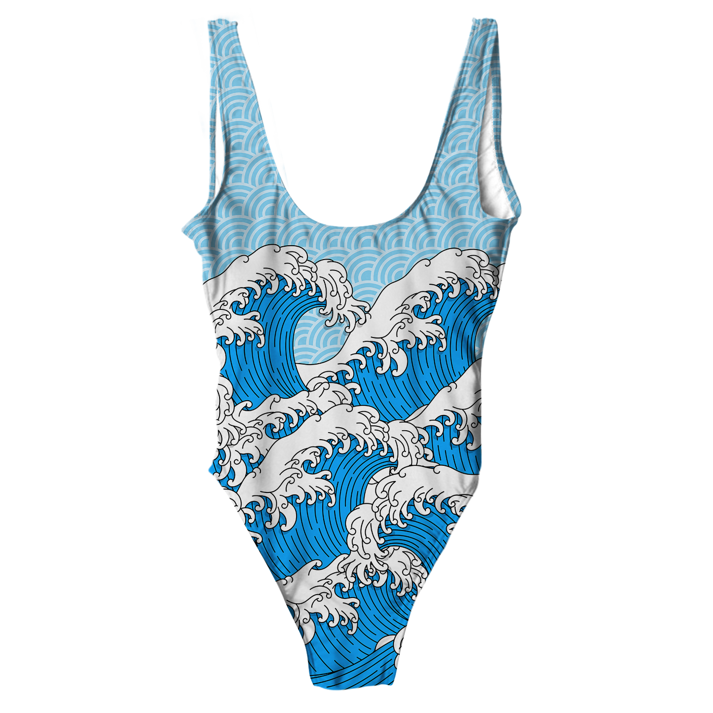 Retro Waves All Over Print One-Piece Swimsuit