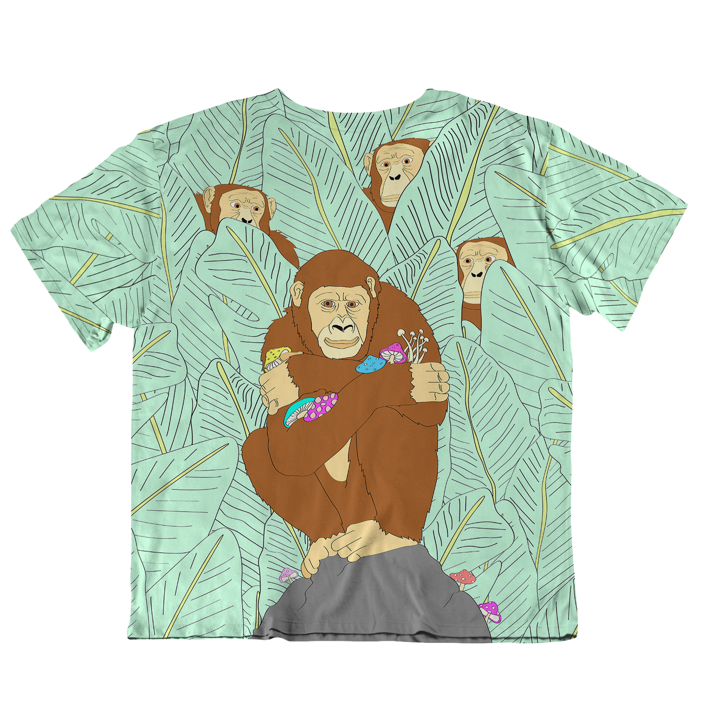 Apes Psi~ All Over Print Oversized Tee