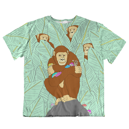 Apes Psi~ All Over Print Oversized Tee