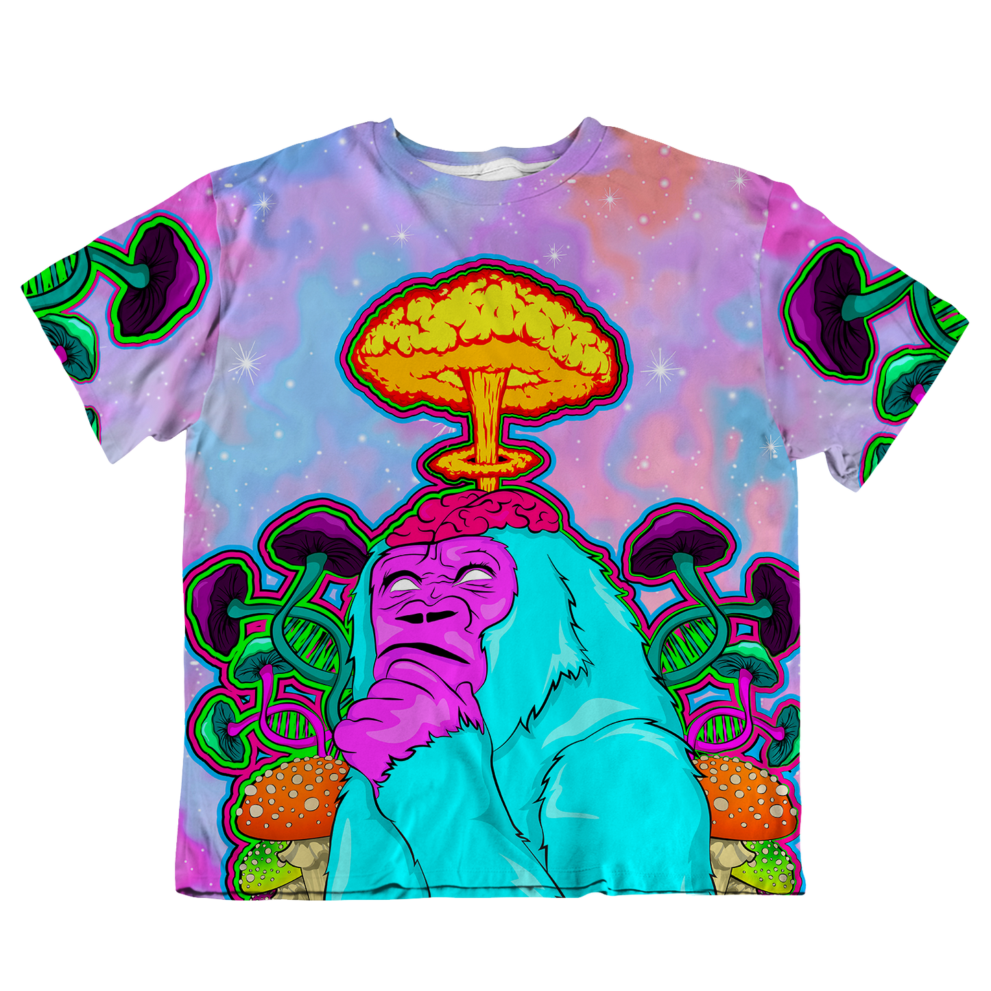 Awakened Ape All Over Print Oversized Tee