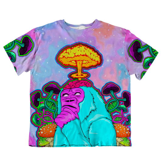 Awakened Ape All Over Print Oversized Tee