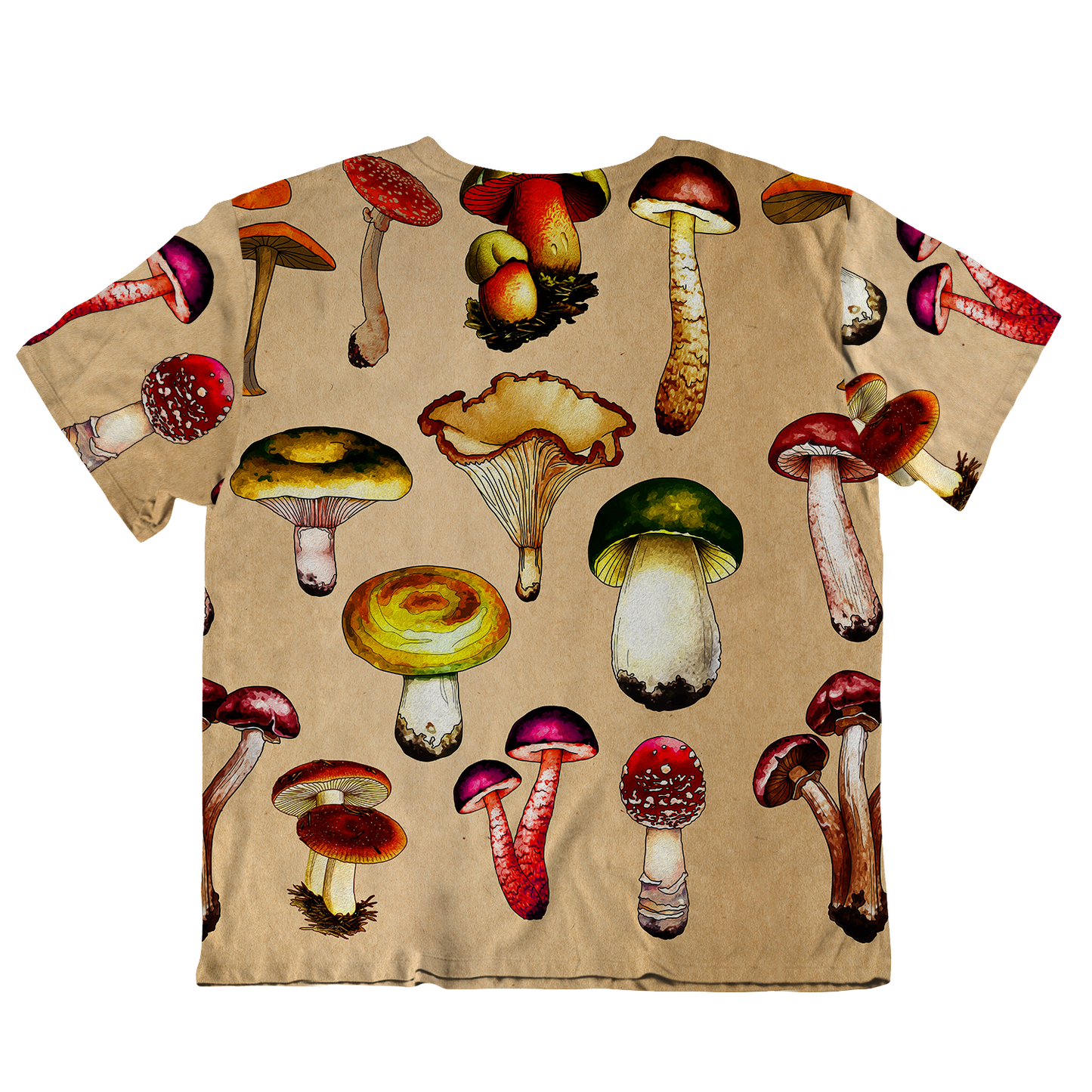 Magic Mushrooms All Over Print Oversized Tee