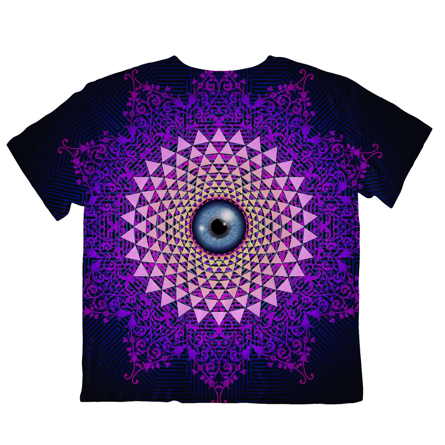 Psi~ Eye Ball All Over Print Oversized Tee