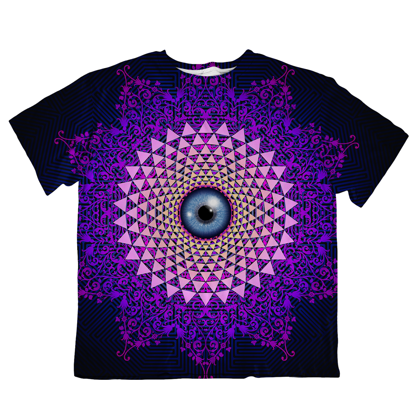 Psi~ Eye Ball All Over Print Oversized Tee