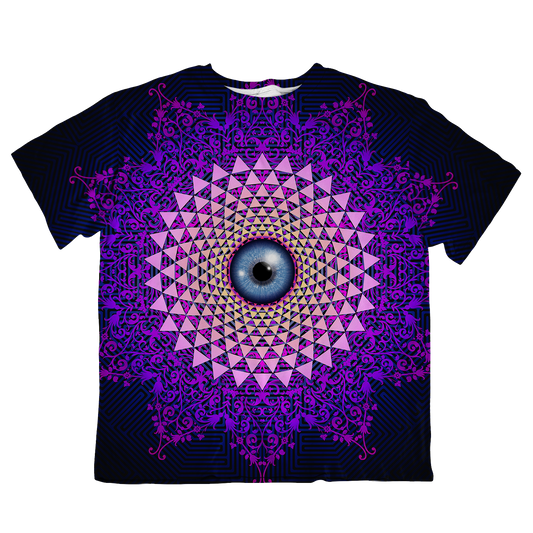 Psi~ Eye Ball All Over Print Oversized Tee