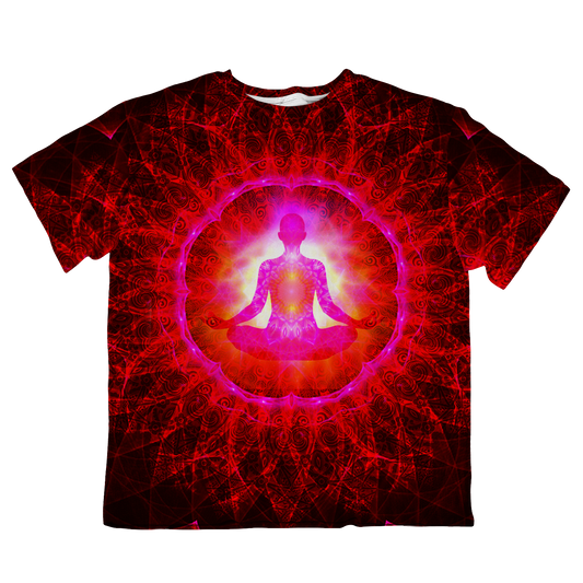 Psi~ Meditating All Over Print Oversized Tee