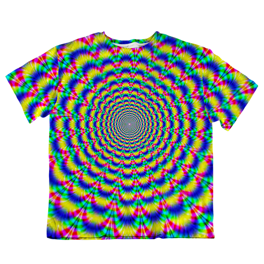 Psi~ Spiral All Over Print Oversized Tee