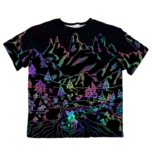 Psi~ World All Over Print Oversized Tee