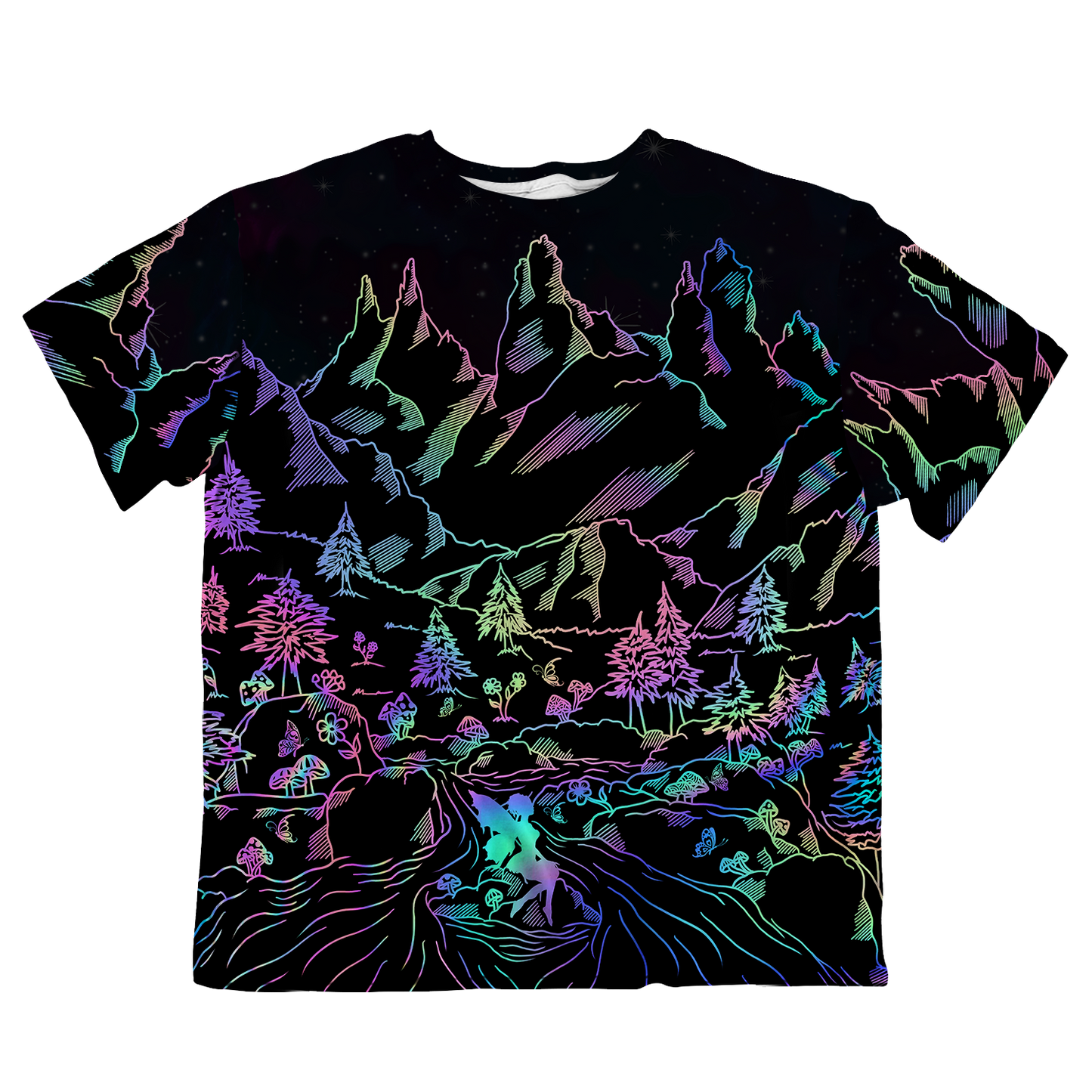 Psi~ World All Over Print Oversized Tee
