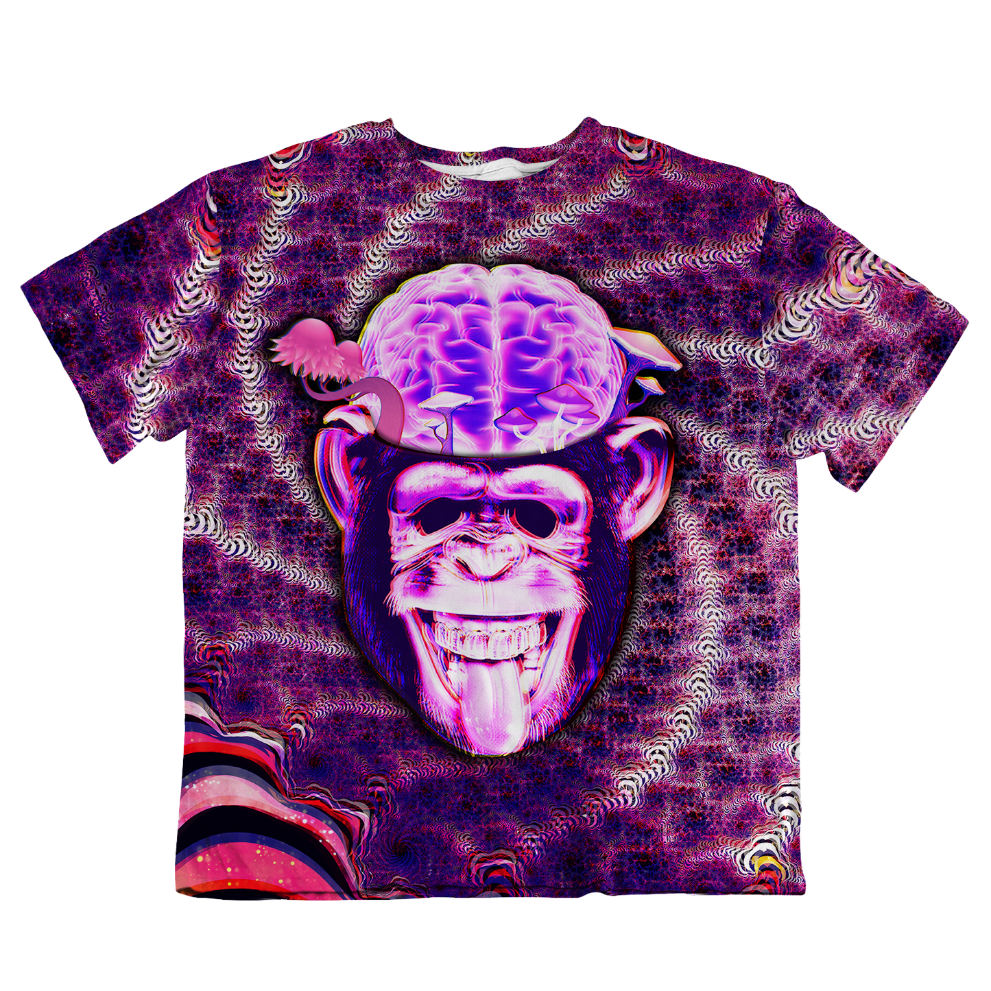 Ston~ Ape Brain All Over Print Oversized Tee