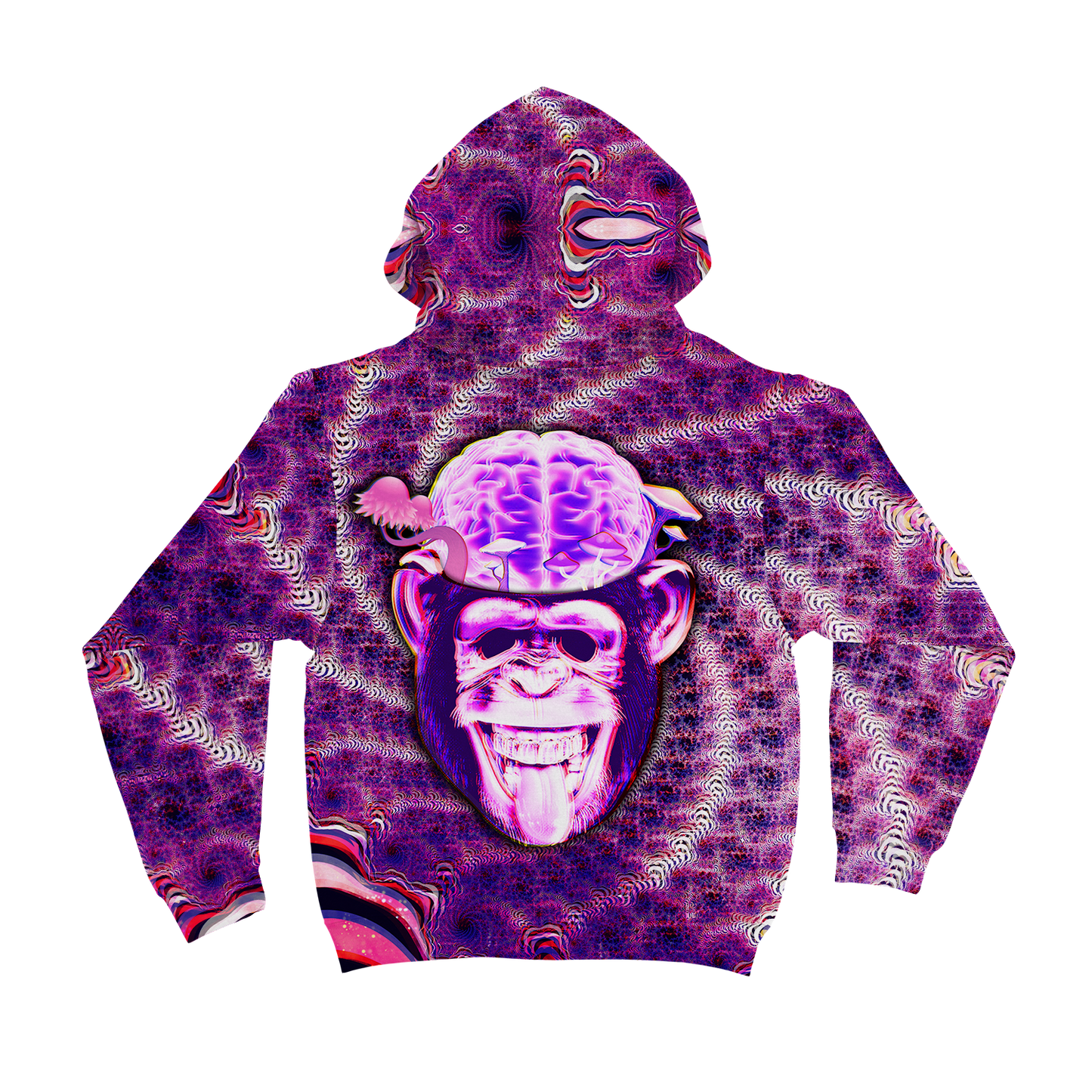 Ston~ Ape Brain All Over Print Unisex Hoodie