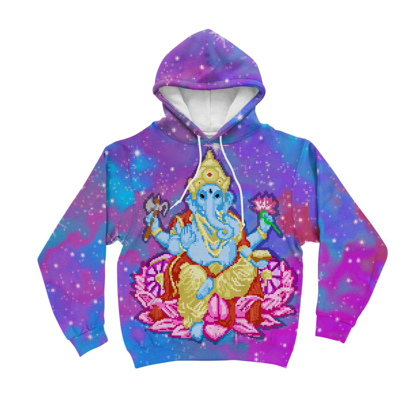 Pixel Ganesha All Over Print Unisex Hoodie