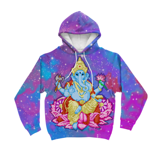 Pixel Ganesha All Over Print Unisex Hoodie