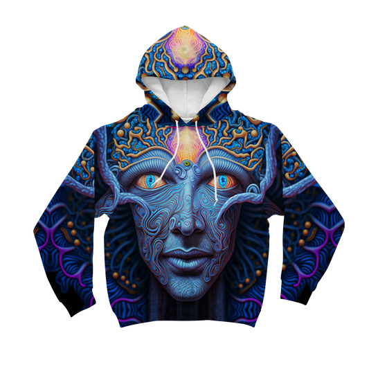 Psi~ Face All Over Print Unisex Hoodie