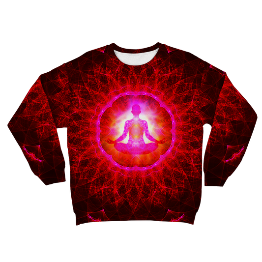 Meditating Psi~ All Over Print Unisex Sweatshirt