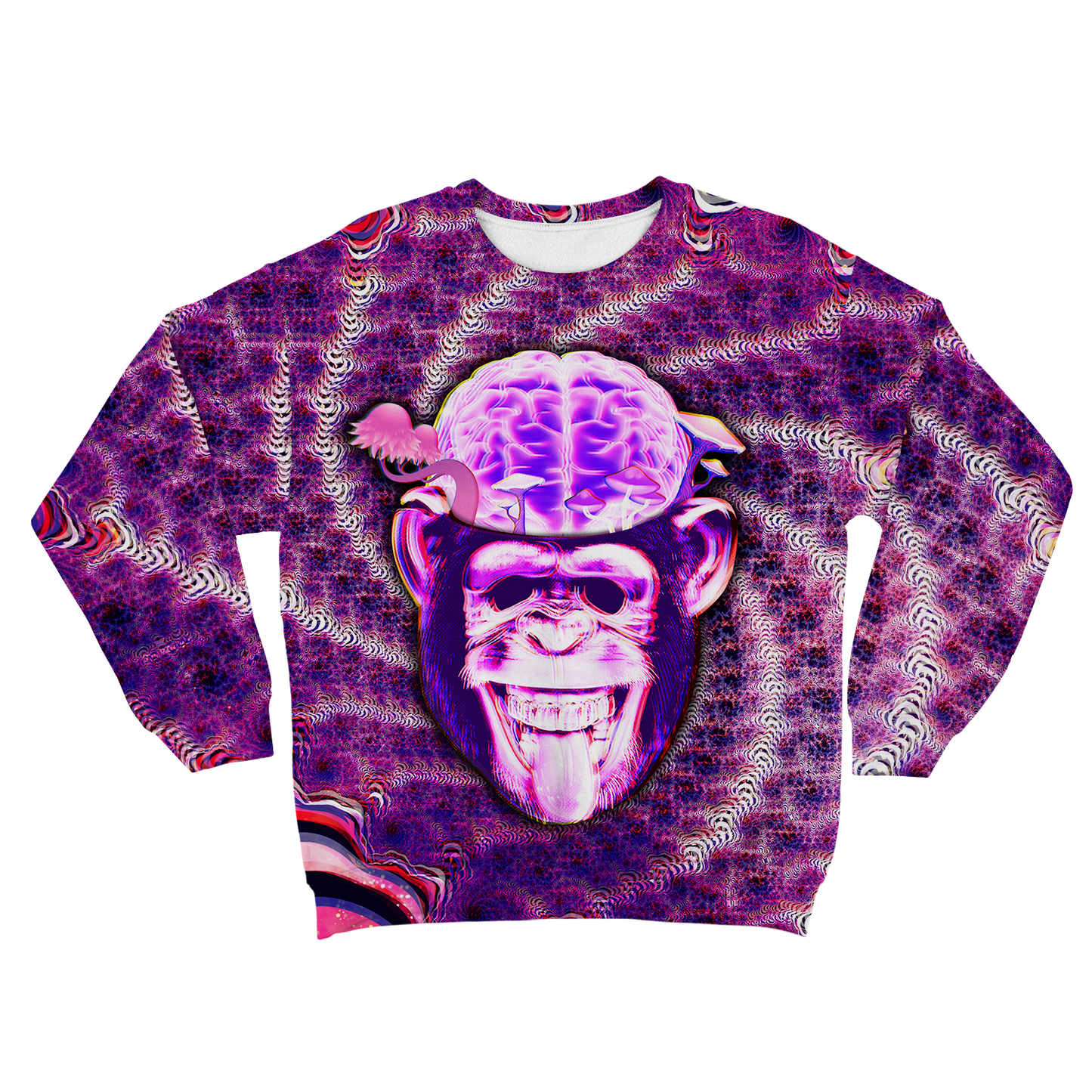 Ston~ Ape Brain All Over Print Unisex Sweatshirt