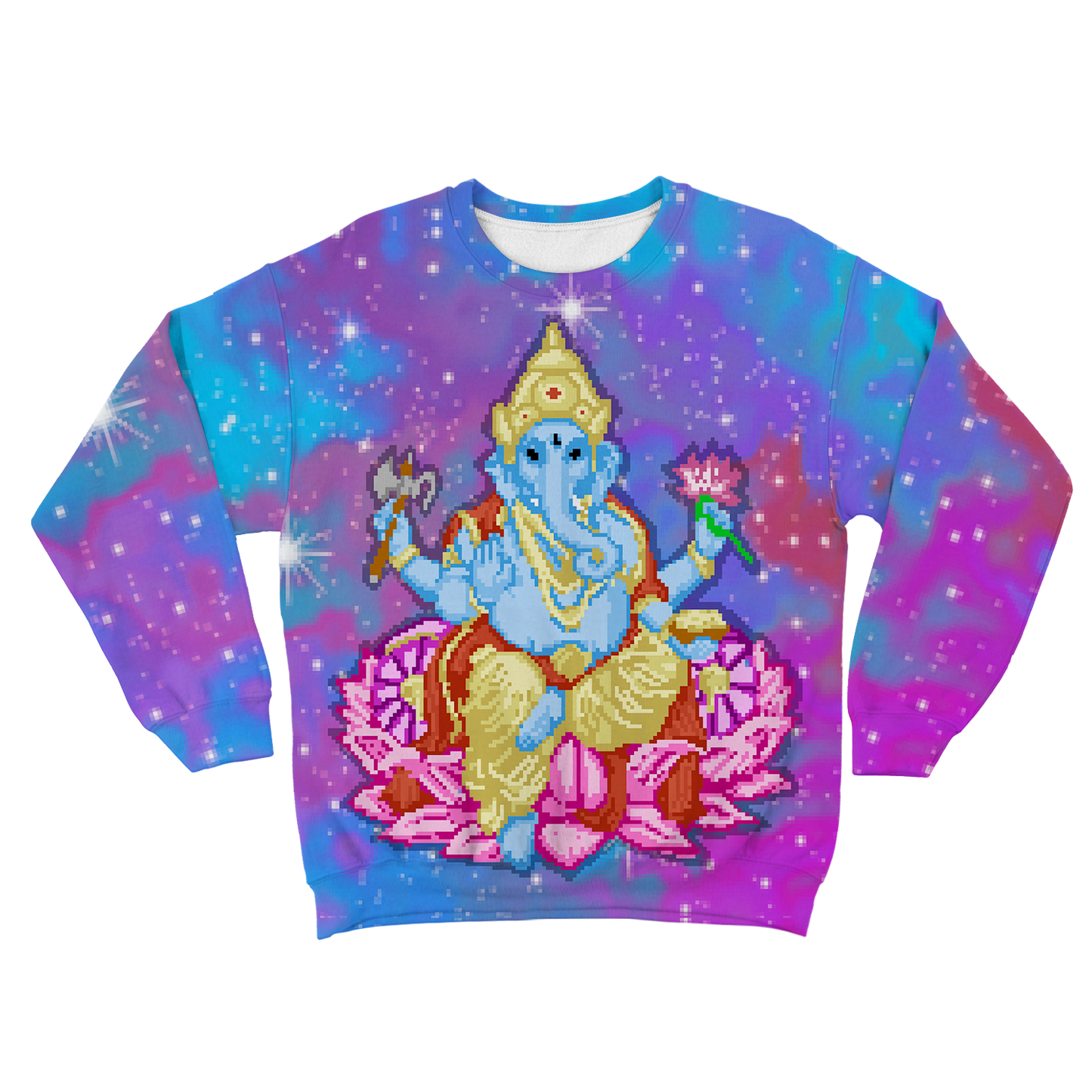 Pixel Ganesha All Over Print Unisex Sweatshirt