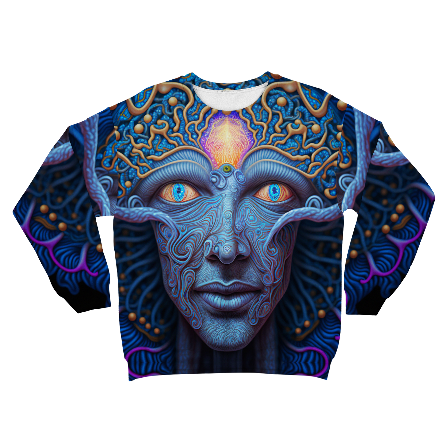 Psi~ Face All Over Print Unisex Sweatshirt