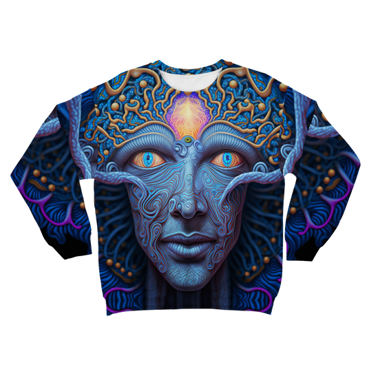 Psi~ Face All Over Print Unisex Sweatshirt