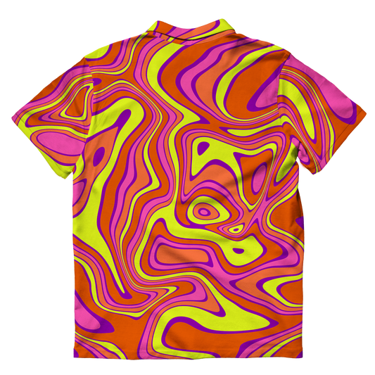 Acid All Over Print Men's Polo Shirt