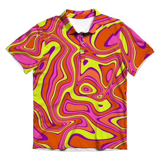 Acid All Over Print Men's Polo Shirt