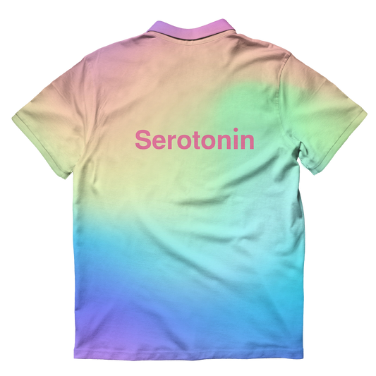 Serotonin All Over Print Men's Polo Shirt