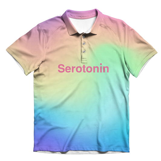 Serotonin All Over Print Men's Polo Shirt