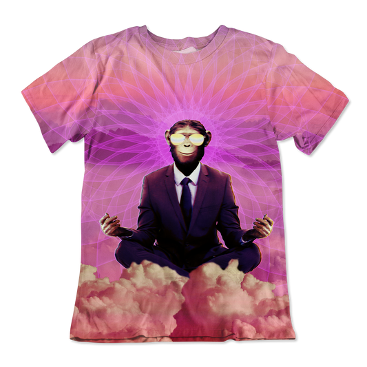 Meditating Ape All Over Print Unisex Tee