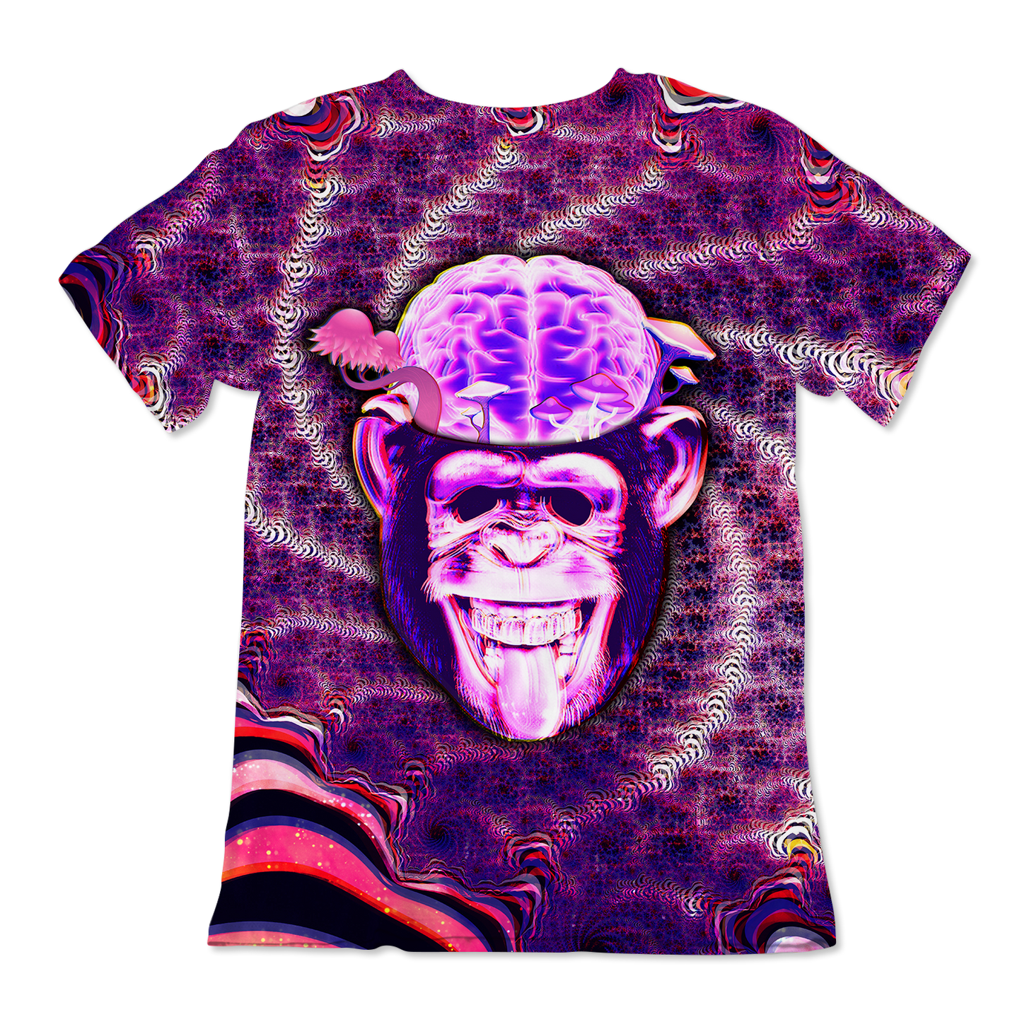 Ston~ Ape Brain All Over Print Unisex Tee