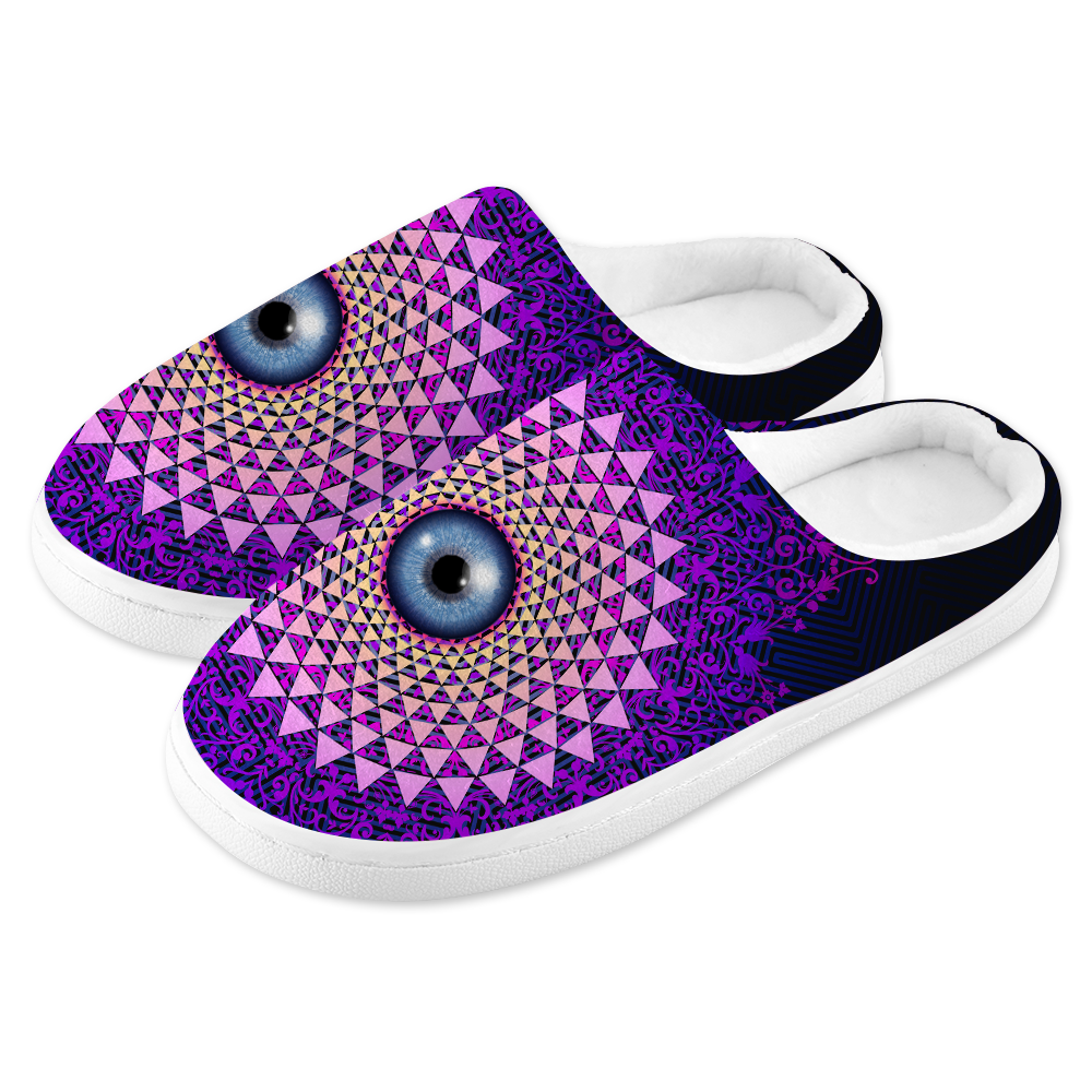 Psi~ Eye Men's Plush Slippers