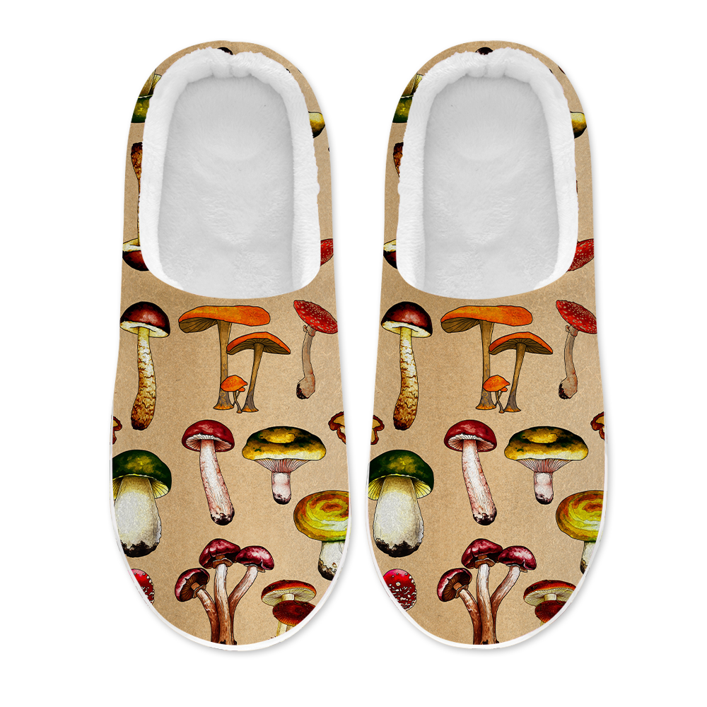 Magic Mushrooms Men's Plush Slippers