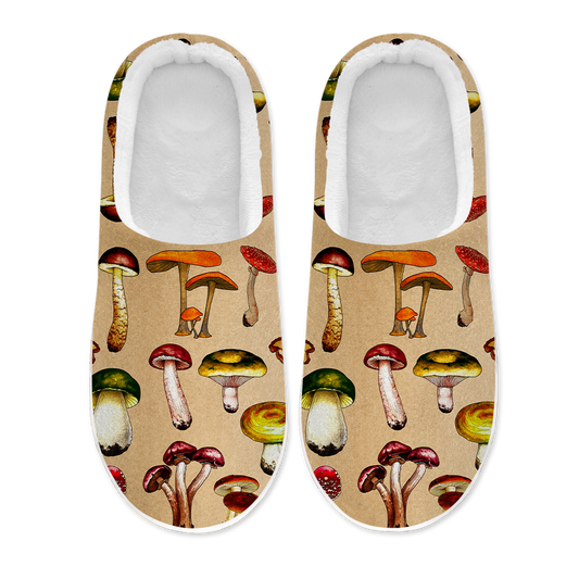 Magic Mushrooms Men's Plush Slippers