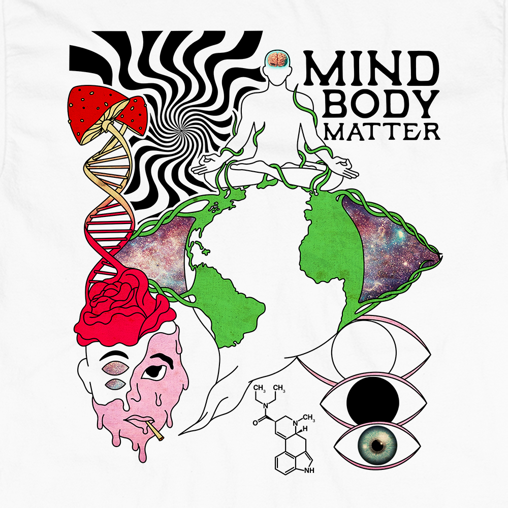 Mind Body Matter Graphic Crop Hoodie