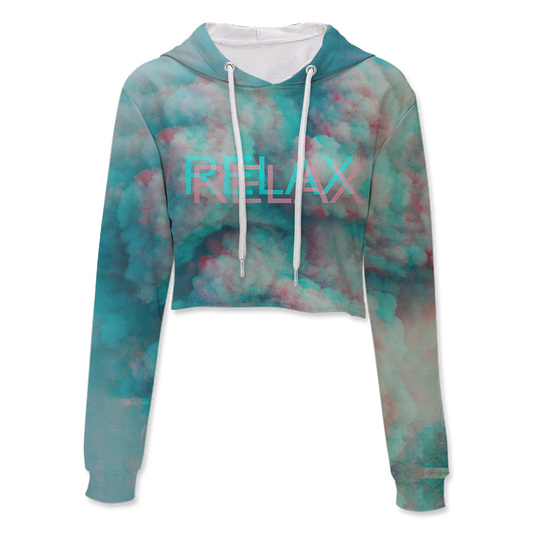 Relax All Over Print Crop Hoodie