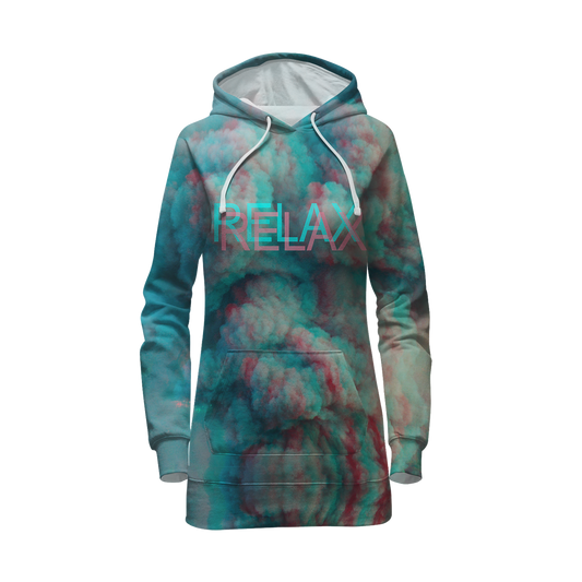 Relax All Over Print Hoodie Dress