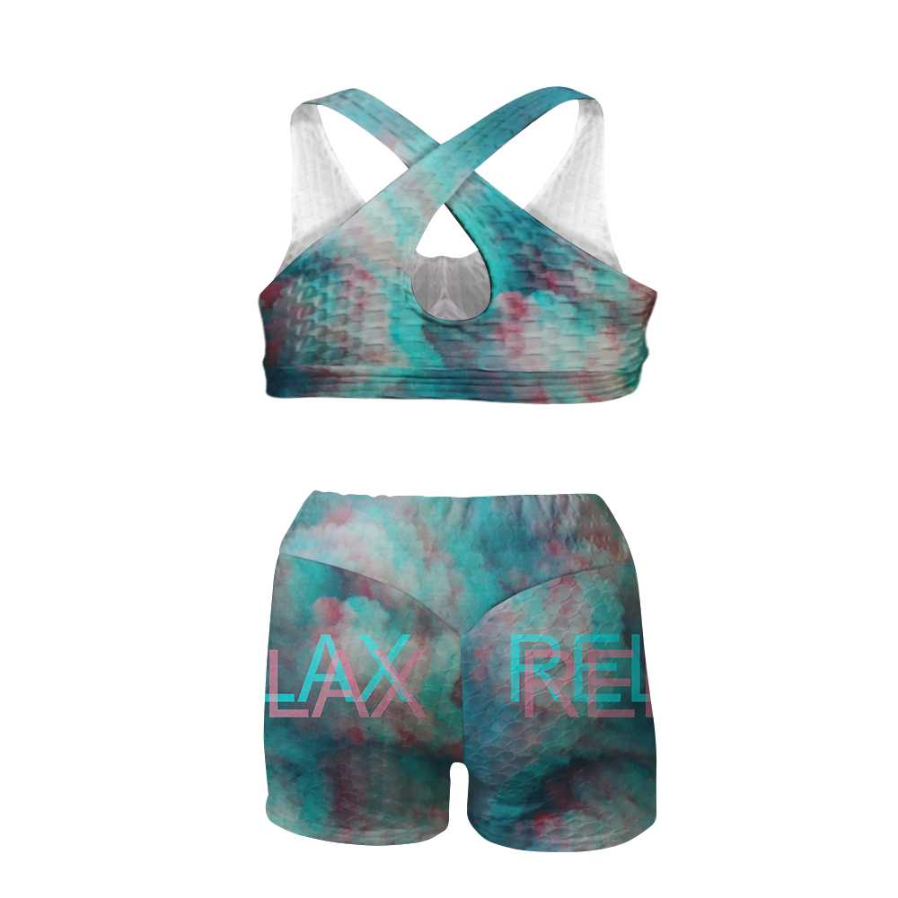 Relax All Over Print Sports Bra Suit