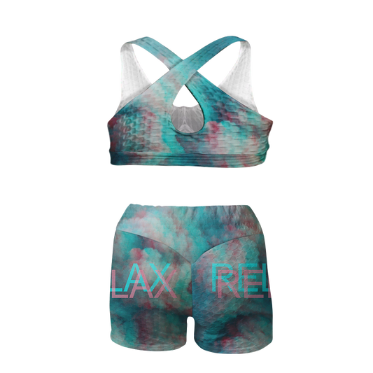 Relax All Over Print Sports Bra Suit