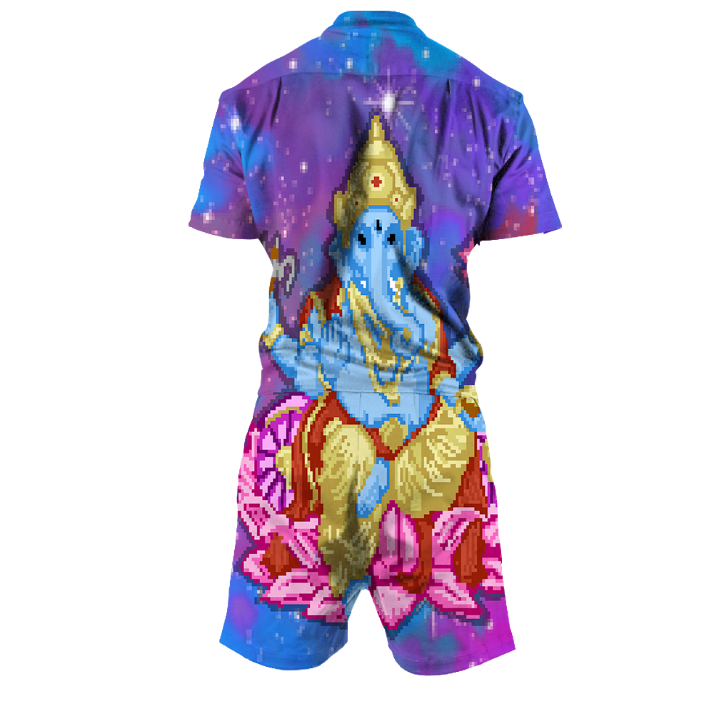 Pixel Ganesha All Over Print Romper