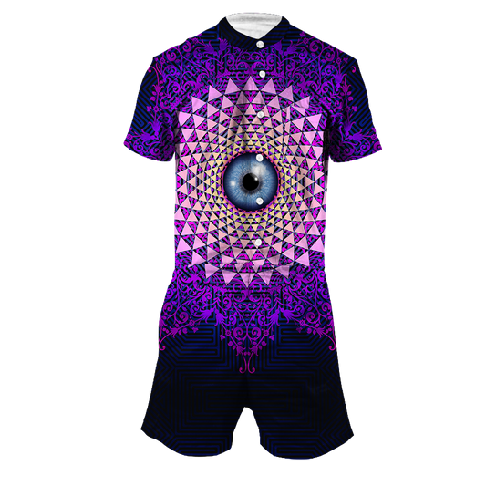 Psi~ Eye Ball All Over Print Romper