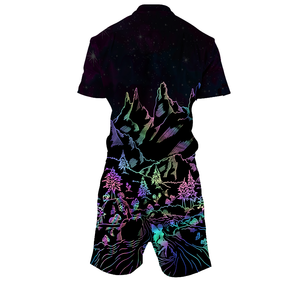 Psi~ World All Over Print Romper