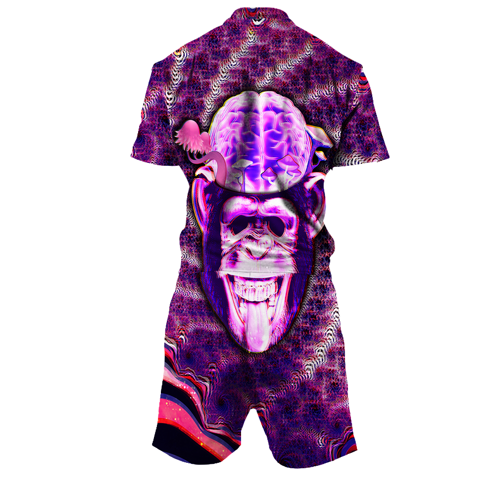 Ston~ Ape Brain All Over Print Romper