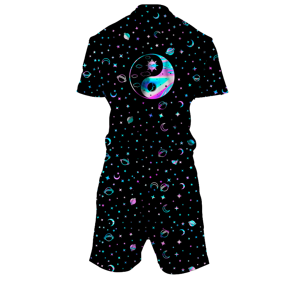 Yinyang Galaxy All Over Print Romper